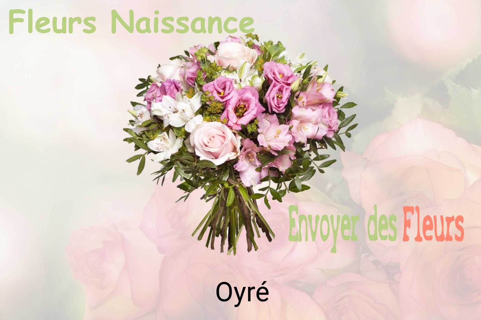 Bouquet de fleurs de naissance livré à Oyré